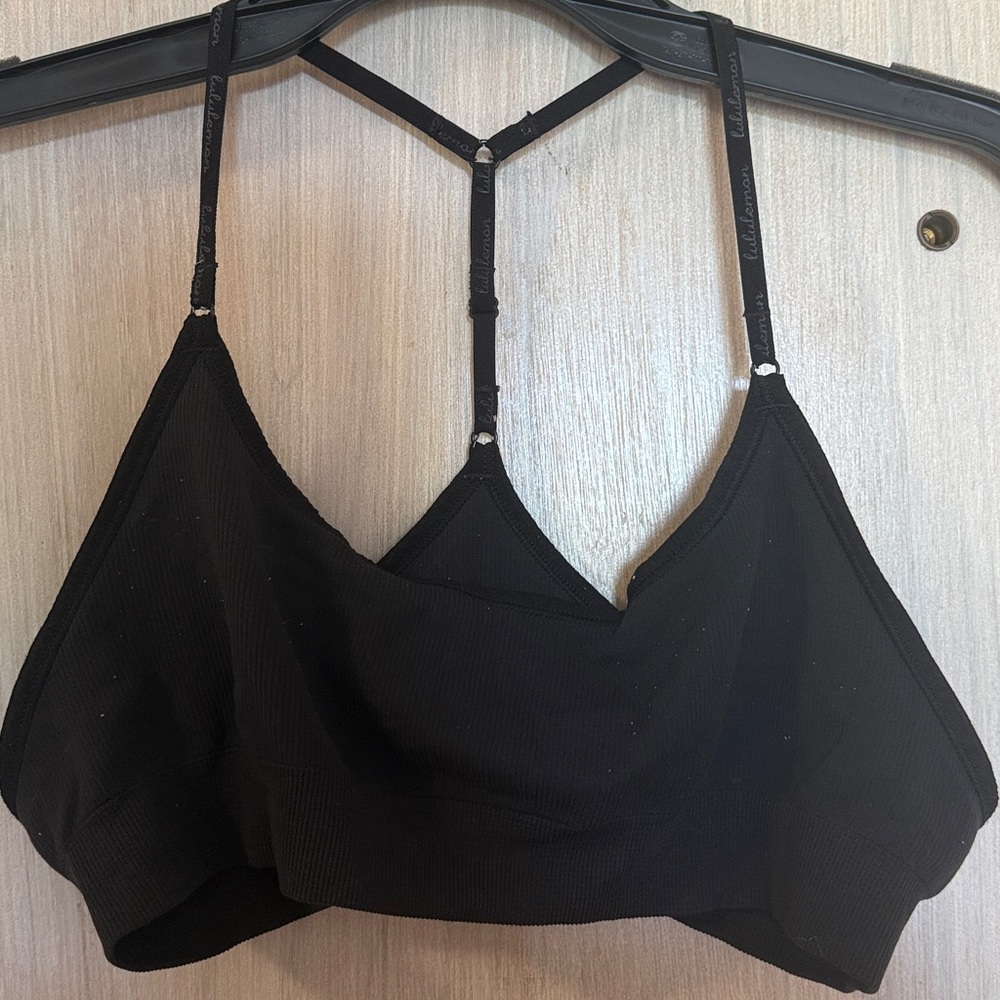Lululemon bralette - size Medium. Black color. Lightly worn